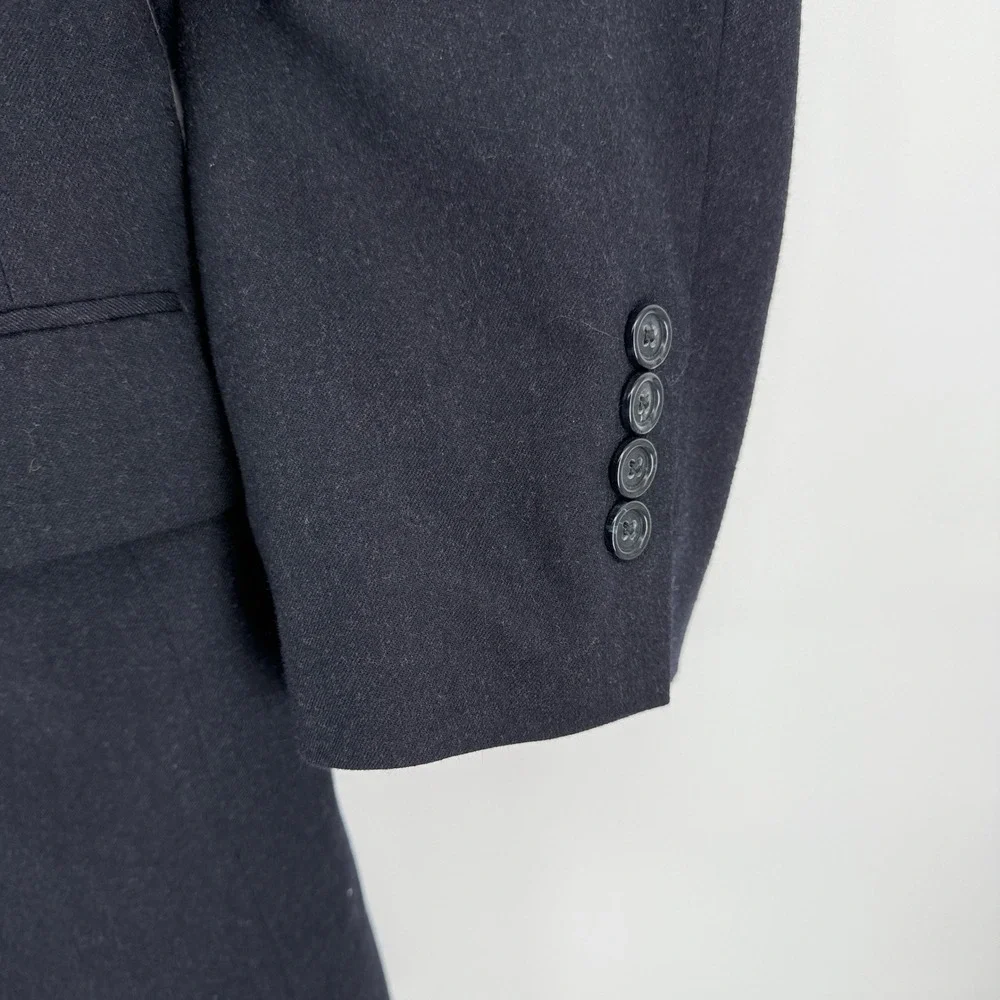 Jos A Bank Mens Blazer 48L Black Wool Cashmere Business Sport‎ Coat *READ